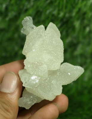 chalcedony on apophyllite crystal mineral decorative display specimen 1641