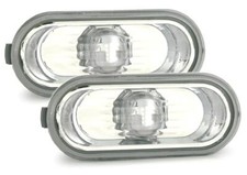 2 Pièce Clignotant Verre Transparent Argent pour VW Passat 3B B5 Polo 6N 9N Lupo