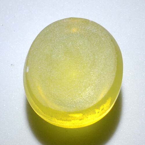 画材 Sapphire Genuine Fine 22.80 Ct 16x13.6 MM Yellow Star Sapphire 6 Rays Lab Created