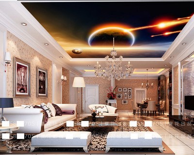 Planet Outer Space Comet Ceiling Wall Mural Wall Paper Decal Wall