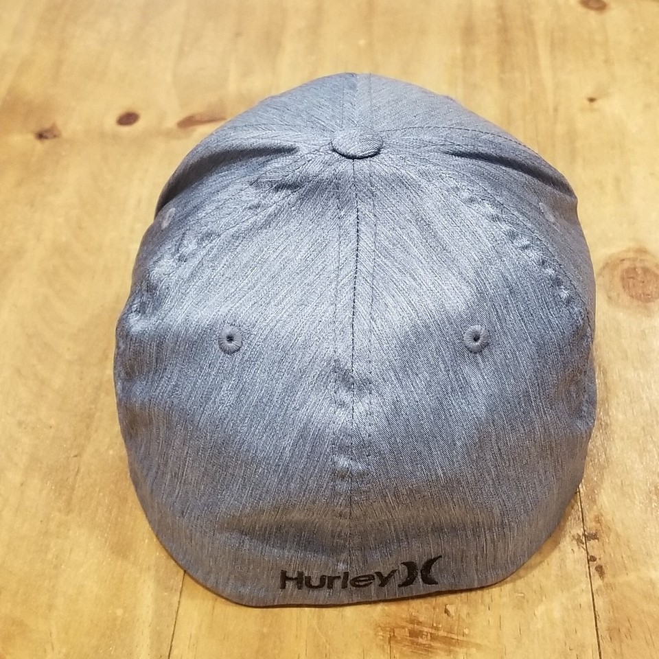 Hurley Hat Cap Size L/XL Flex Stretch Fitted Blue Black Logo eBay