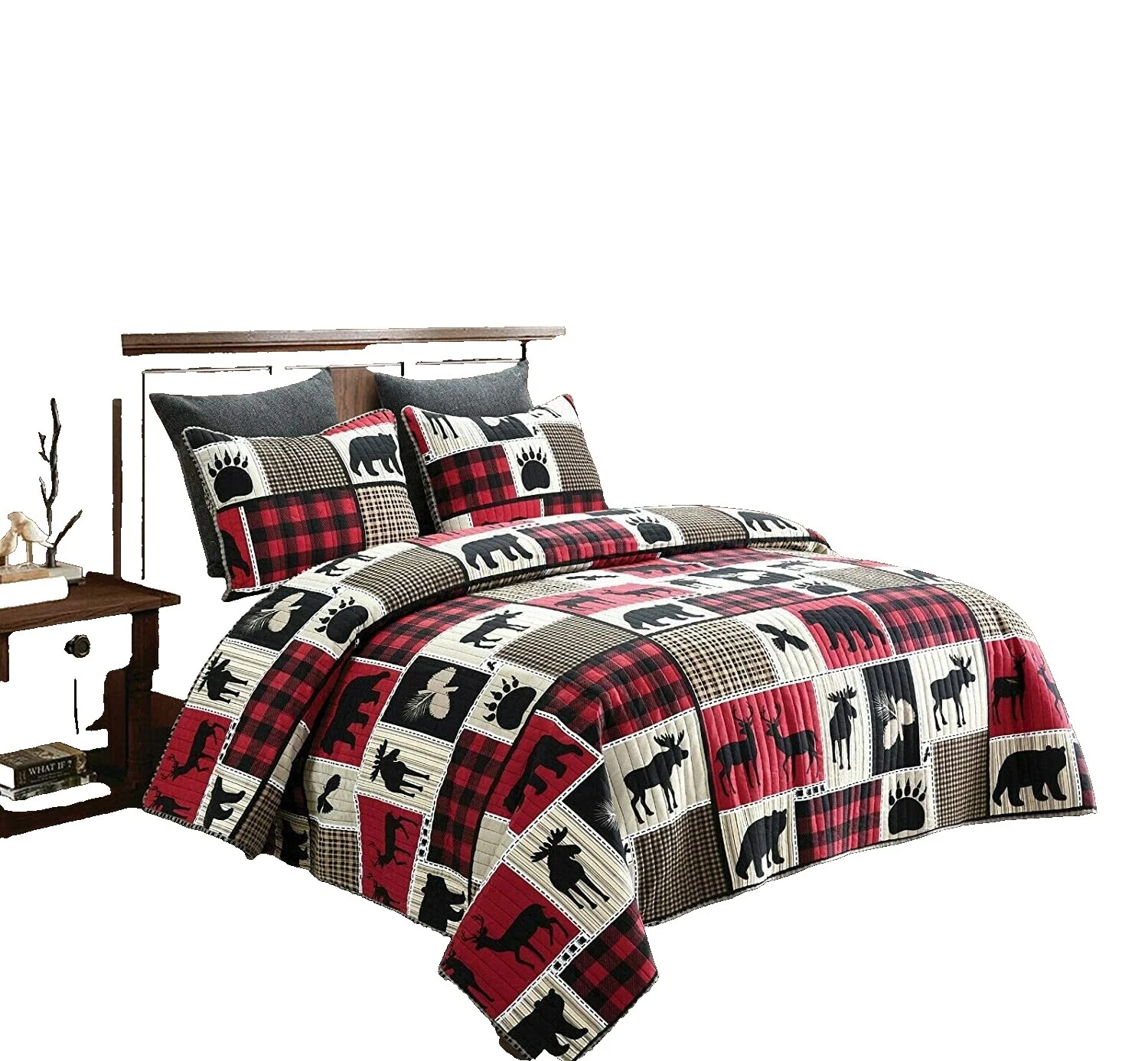 Mezcla de algodón estampado animal Edredones