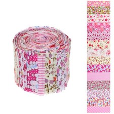 42Pcs Jelly Roll Fabric Strips Soft Cotton Quilting 2.5 x 20 Inch Pre-Cut