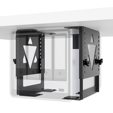 Under Desk Mini PC Mount NAS Mount Bracket Holder, Height and Width Adjustabl...