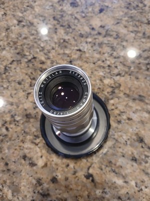 Leica M Elmar F4/90mm rare 3-Element lens CLEAN. Orginal Screw Mount Box