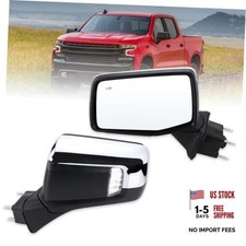 Left Driver Side Mirror Compatible With 2019-2025 Chevy L-14Pins Chrome