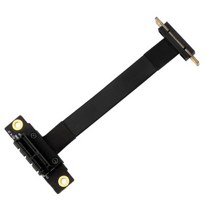 Dual 90° Right Angle PCIE X1 Riser Cable PCIe 3.0 x1 to x1 Extension Cable 8Gbps