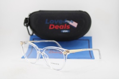 NEW VERSACE MOD. 3242-A 148 CLEAR GOLD AUTHENTIC EYEGLASSES 54-18