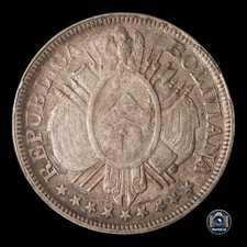 Bolivia - 50 Centavos - 1900 - Silver