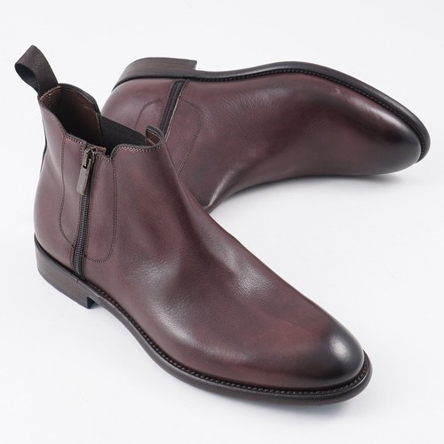 Sutor Mantellassi Burgundy Calf Leather Ankle Boots US 8.5 (Eu 41.5 ...