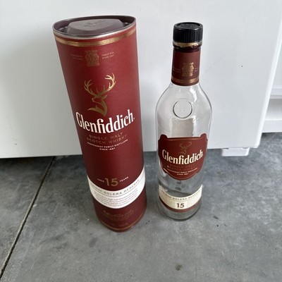 Glenfiddich 15 years old single malt - Empty bottle and box
