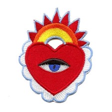 Parche Mal de Ojo Sol en el Cielo Karma Espiritual Bordado Plancha
