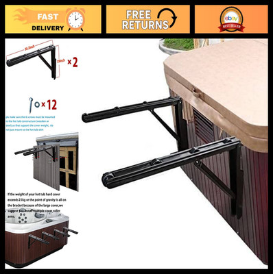 Universal Hot Tub Cover Lift & Caddy System - Adjustable Spa Cover Roller, Fits