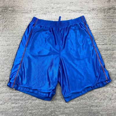 VTG Champion Athletic Dazzle Shiny Shorts Medium Blue Baggy Basketball Y2K 90s