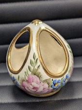 Antique Royal Bonn Franz Anton Mehlem Hand Painted Floral Vase 4" (S3)