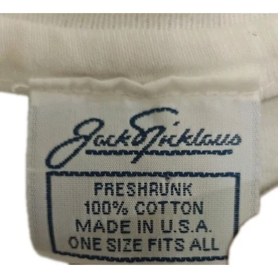 Camisa DE COLECCIÓN Jack Nicklaus Para Hombres OSFA Gris 1978 Abierta Puntada Única Retrato Foto 3 de 4