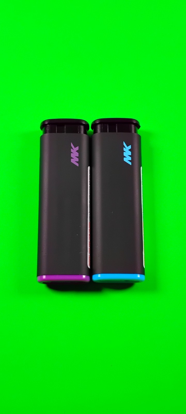 MK JET Torch Lighter, Modern Rubber Grip, Refillable (NEON Blue / Purple) 2pk
