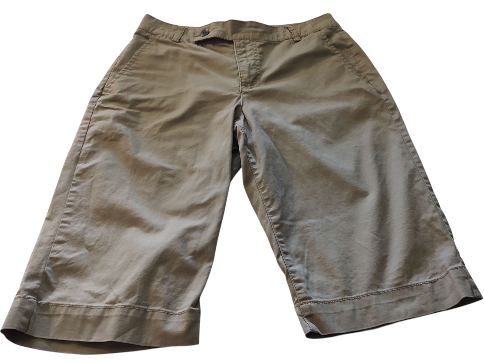 Bandolino Blu Bermuda Shorts Dark Khaki Front and Back Pockets Womens Size Six thumbnail 5