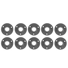 Niubid 10er Pack 3/4 Zoll Temperguss Rohrflansch, Zoll, schwarz 