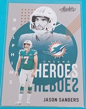 2021  Panini Absolute Unsung Heroes #UH11 Jason Sanders Dolphins Card F6