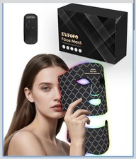 EVFOFO LED Light Therapy Mask 7 Colors Adjustable USB Face Skin Care Black