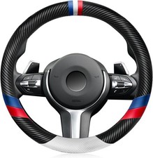 Carbon Fiber Leather Sport Car Steering Wheel Cover Sports Steering Wheel High-G