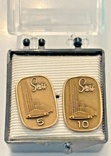 Two Sears Tower 10K Gold Filled VTG 5 & 10 Year Service Award Lapel Hat Pins