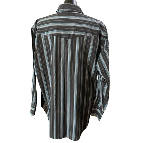 Ely Plains Western Black Stripe Snap Shirt – XL - Picture 2 of 8