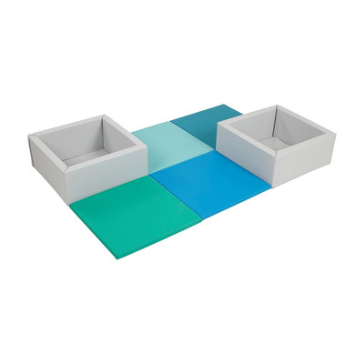 Softzone 6-Piece Play Patch Activity Mat & Toy Bins for Beginners