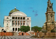 Manaus Amazonas Theatre and Monument Brazil Continental Postcard B837