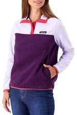  2475 Lands' End Regular Heritage Fleece Snap Neck Pullover Size S