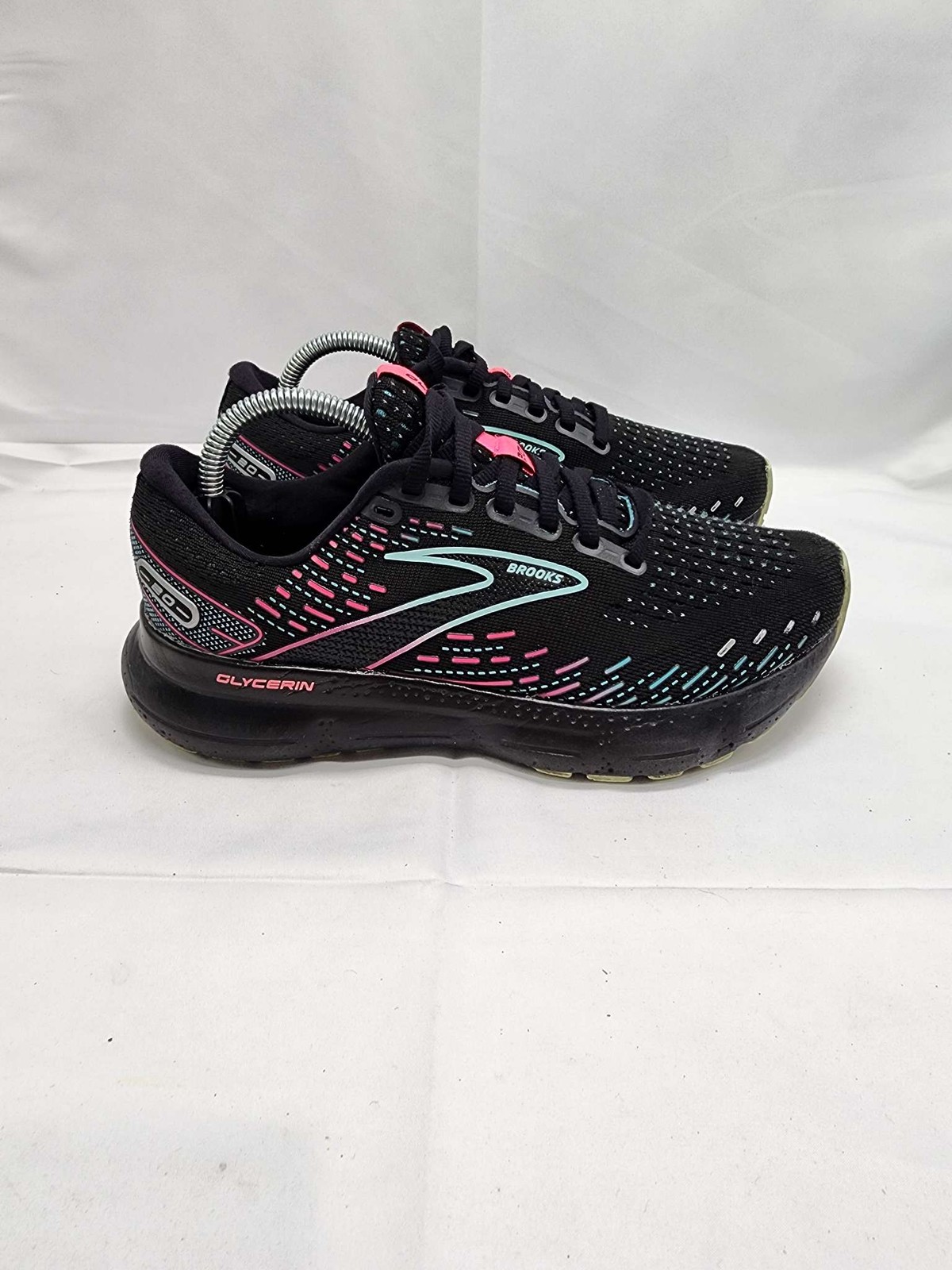 Brooks Glycerin 20 Women's Running Shoes Black Pink Blue Size 6.5 Used