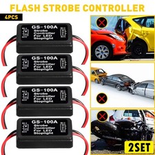 2Set 4x Controller Strobe Flash Box Flasher for Module LED Brake Tail Stop Light