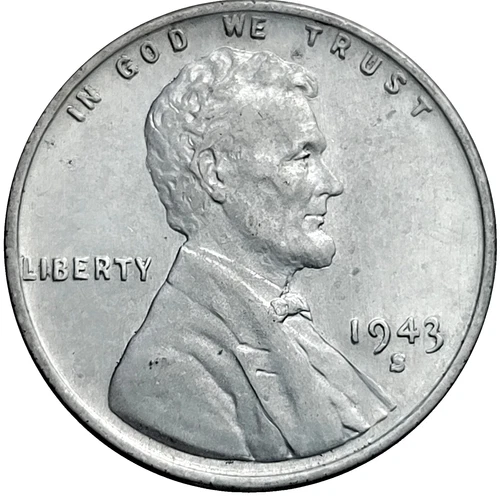 1943 S Higher Grade VF-AU Lincoln Steel Cent Wheat Penny World War II Era Coins