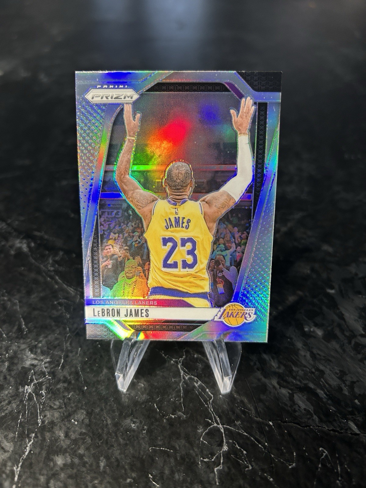 2024-25 Panini Prizm LeBron James #130 Silver Chalk Toss LA Lakers