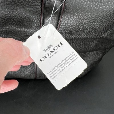 Coach Black Pebble Leather Trekker Interior Patch Design | eBay display picture 2