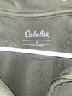Cabelas Sweater Mens Medium Green Quarter Zip Cotton Pullover Casual Outdoor — photo 2