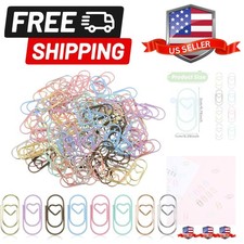 100 Pcs Heart Paper Clips Small Paper Clips Cute Mini Paperclips Papers Clamp...