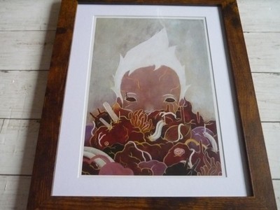 Framed mounted 14x11 inchs Poster Film Re-Animator 1985 abstract