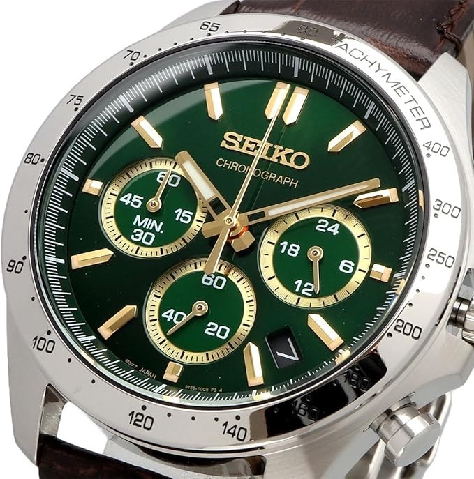 SEIKO CHRONOGRAPH SBTR017 緑金 Seiko Spirit Green Men's Watch - SBTR017 for sale online | eBay