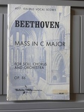 Beethoven Mass in C Major Soli Chorus Orchestra Op. 86 Vocal Score