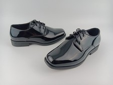 VANGELO Boy Dress Shoe Tux-1 Oxford Tuxedo Black Shoe Youth Size 6