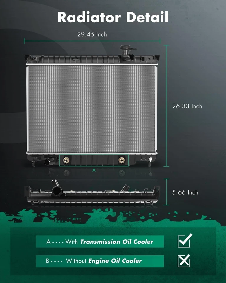 Radiador de repuesto para Buick Rainier & Isuzu, 2004-2009 - Ajuste directo, 4,2 L Foto 4 de 4