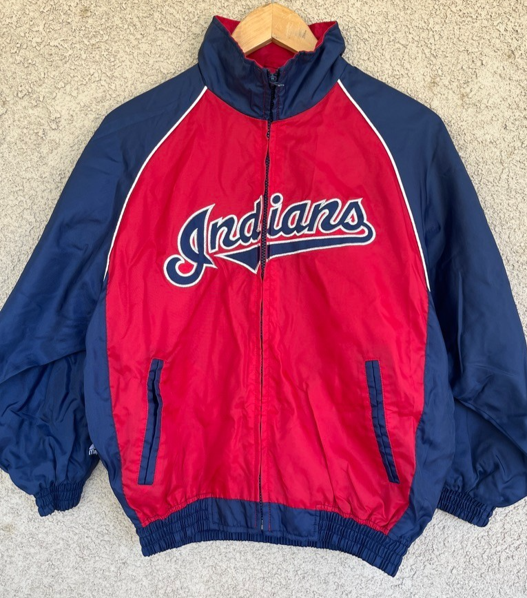 Vintage Majestic Cleveland Indians Guardians Zip Windbreaker