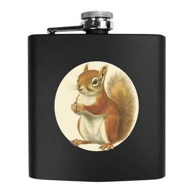 6 Unzen (170 ml) Taschen-Hüftflasche ''Red Squirrel Side View'' (HP00034060)
