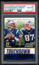 Panini Contenders #4 2013 Rob Gronkowski Tom Brady TD Tandems negro/10 PSA 10