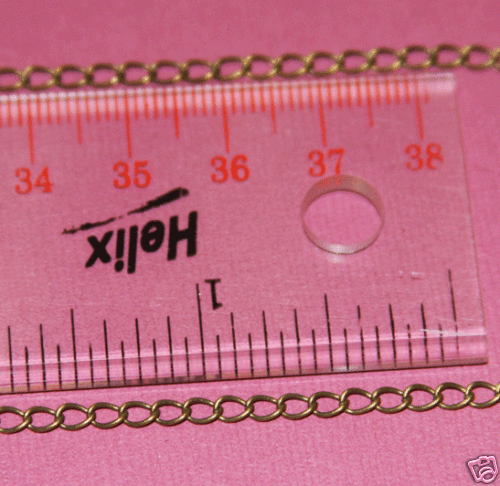 Bobina 32 piedi di catena cordolo in ottone anticato 3,8X3 mm - Foto 2 di 2