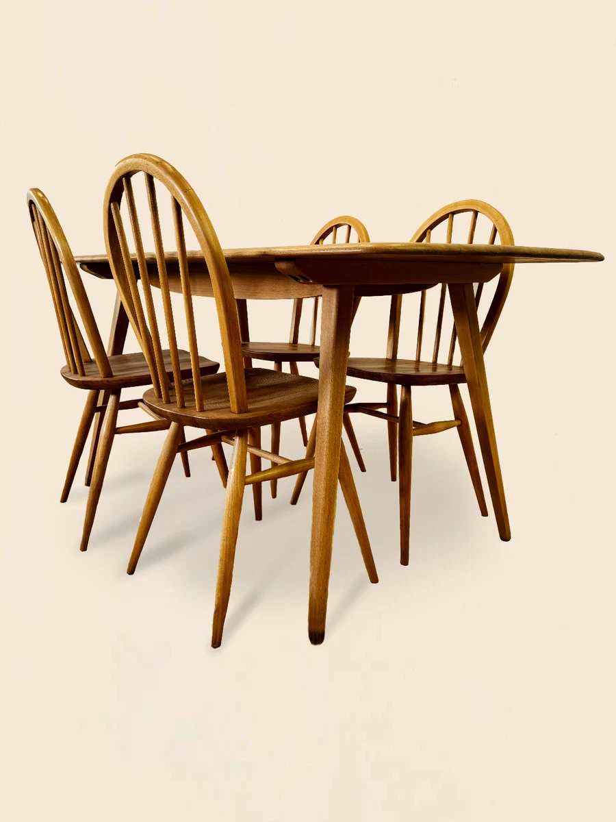1960s ercol dining table and chairs deals