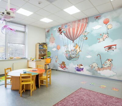 3D Cartoon Sky K2173 Wallpaper Mural Self-adhesive Removable Sticker Panda