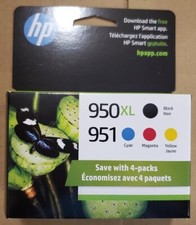 Set 4 New Genuine Factory Sealed OEM HP 950XL 951 Inkjet Cartridges 2023-2024